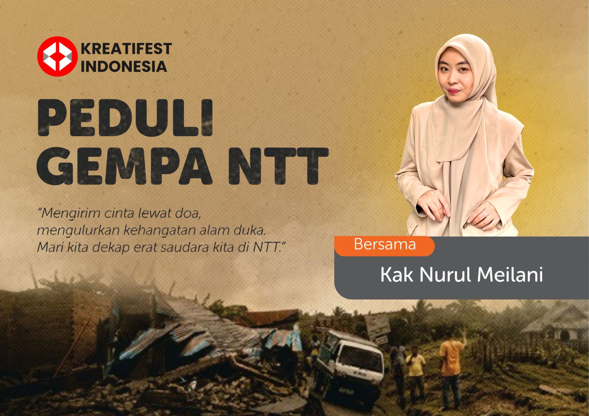 Peduli Gempa NTT Bersama Kak Nurul Meilani